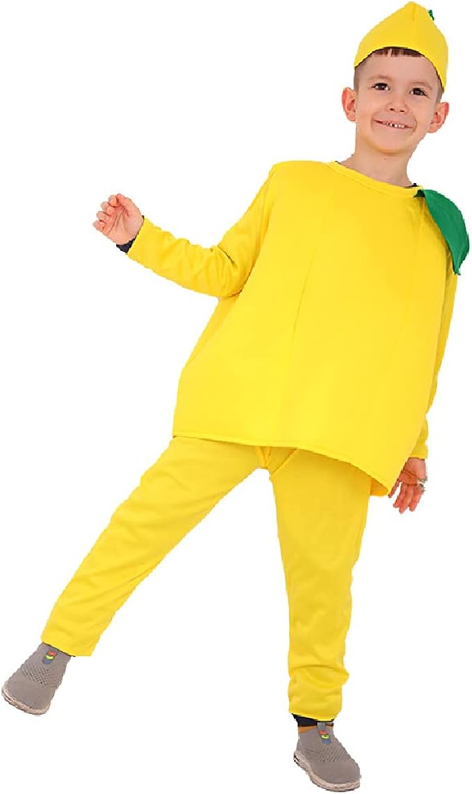 Quenny Yellow lemon costume, new children's threepieces, cosplay cute