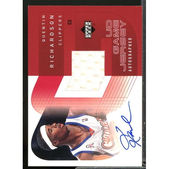 Quentin Richardson Rookie 2002-03 Upper Deck UD Game Jerseys Autographs 1 #AUQR
