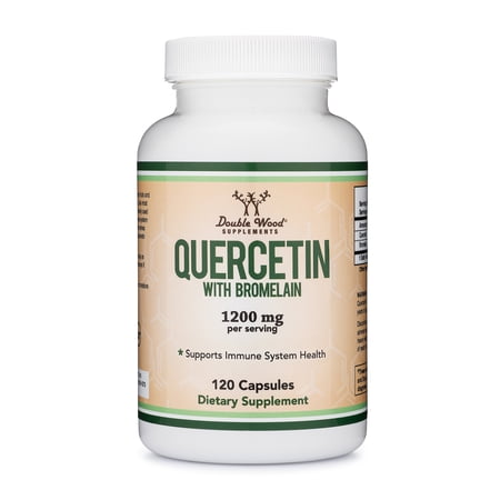 Quercetin 1000mg with Bromelain 200mg, 120 Capsules - 2 Month Supply (Powerful AMPK Metabolic Activator) Comprehensive Immune System Support by Double Wood Supplements