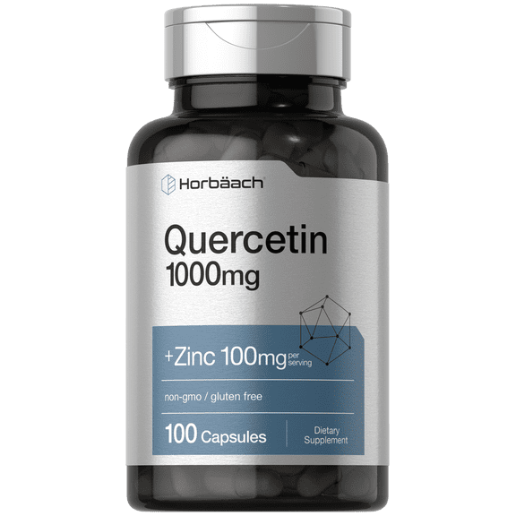 Quercetin 1000mg | with 100mg Zinc | 100 Capsules | Non-GMO, Gluten Free Supplement | by Horbach