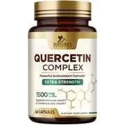 Quercetin with Bromelain - Advanced 1500mg Complex - Extra Strength Seasonal & Immune Support with Antioxidants - Powerful Respiratory Health Supplement - Vegan, Bottled in USA - 60 Veggie Capsules