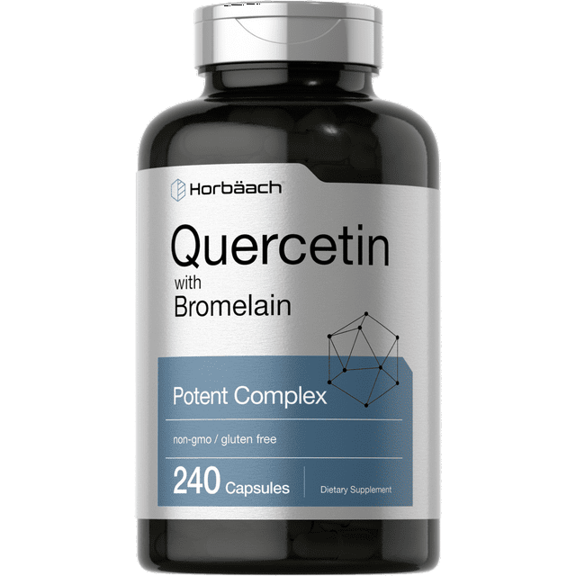 Quercetin Bromelain Supplement 240 Capsules by Horbaach