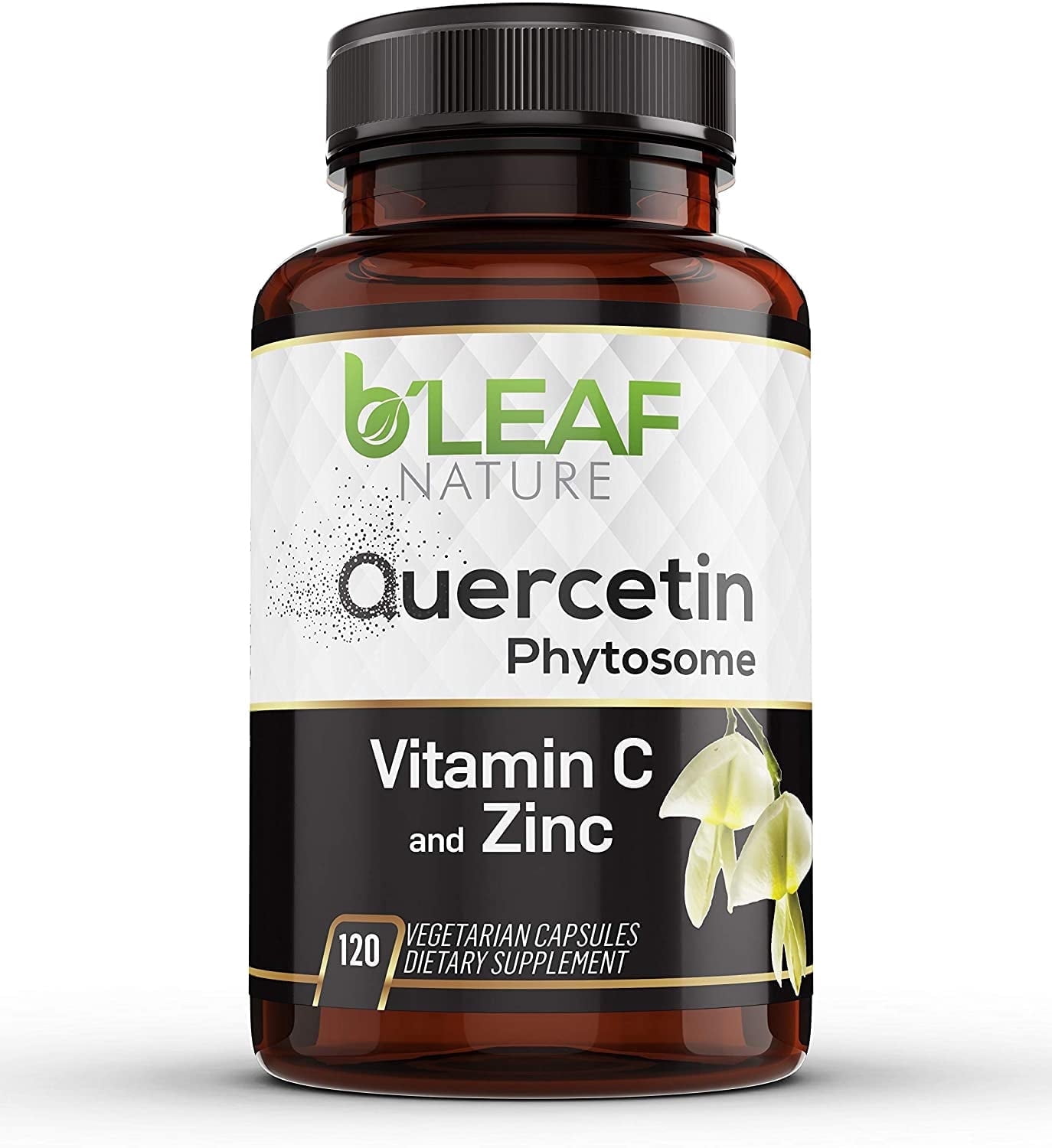 Quercetin Phytosome with Vitamin C and Zinc - 120 Vegetarian caps - Super Absorption - Supports Immune, Respiratory and Cardiovascular Health – Powerful antioxidant - 1000mg per Serving