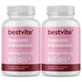 thumbnail image 1 of Quercetin with Bromelain 500mg/250mg (240 Vegetarian Capsules) (120 x 2) - No Stearates - Vegan - Non GMO - Gluten Free, 1 of 7