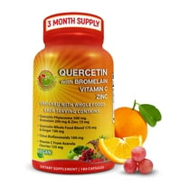 Quercetin with Bromelain, Zinc, Vitamin C & Whole Foods - Immune Support - Supplements Studio, 180ct