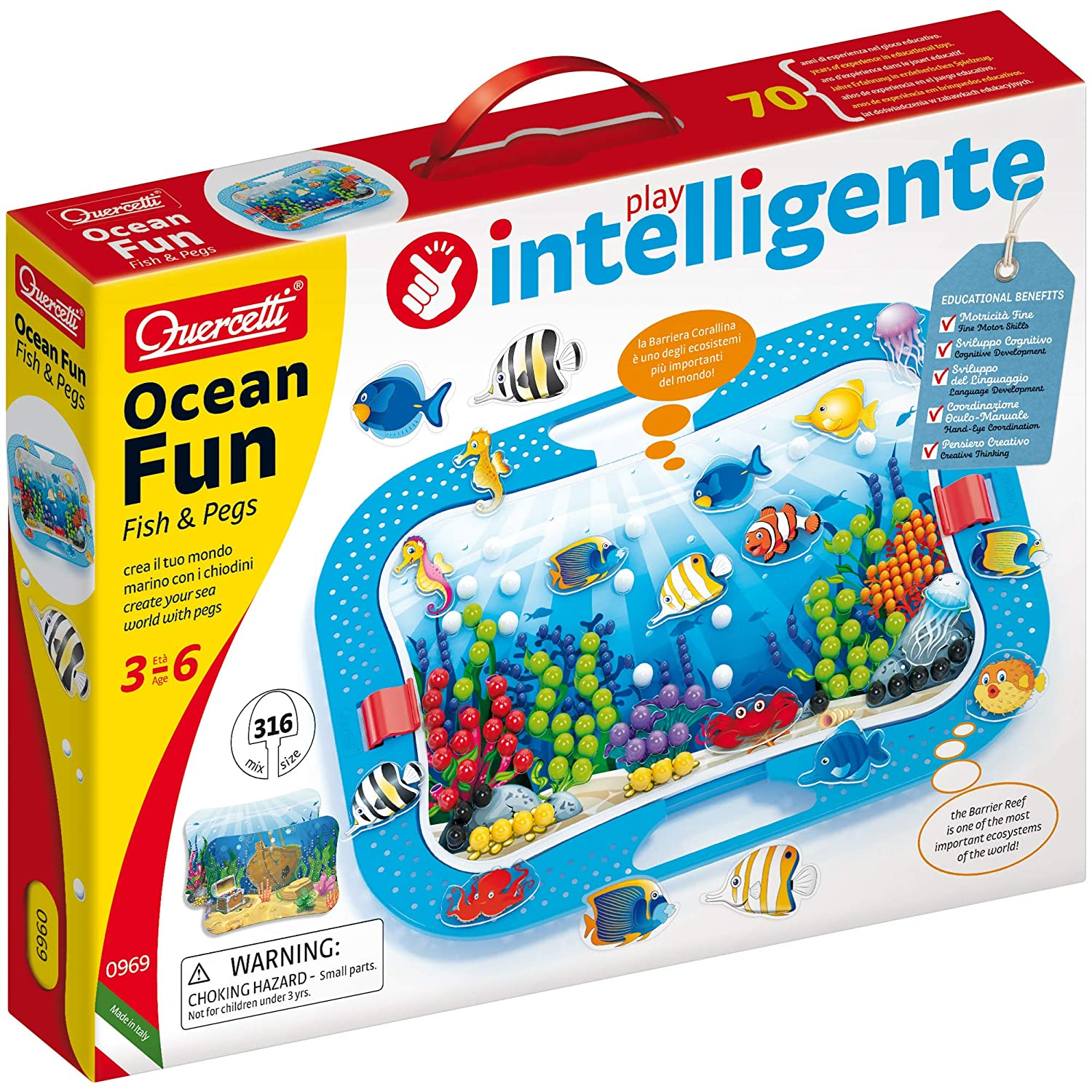 Quercetti - 969 | Ocean Fun - Fish & Pegs