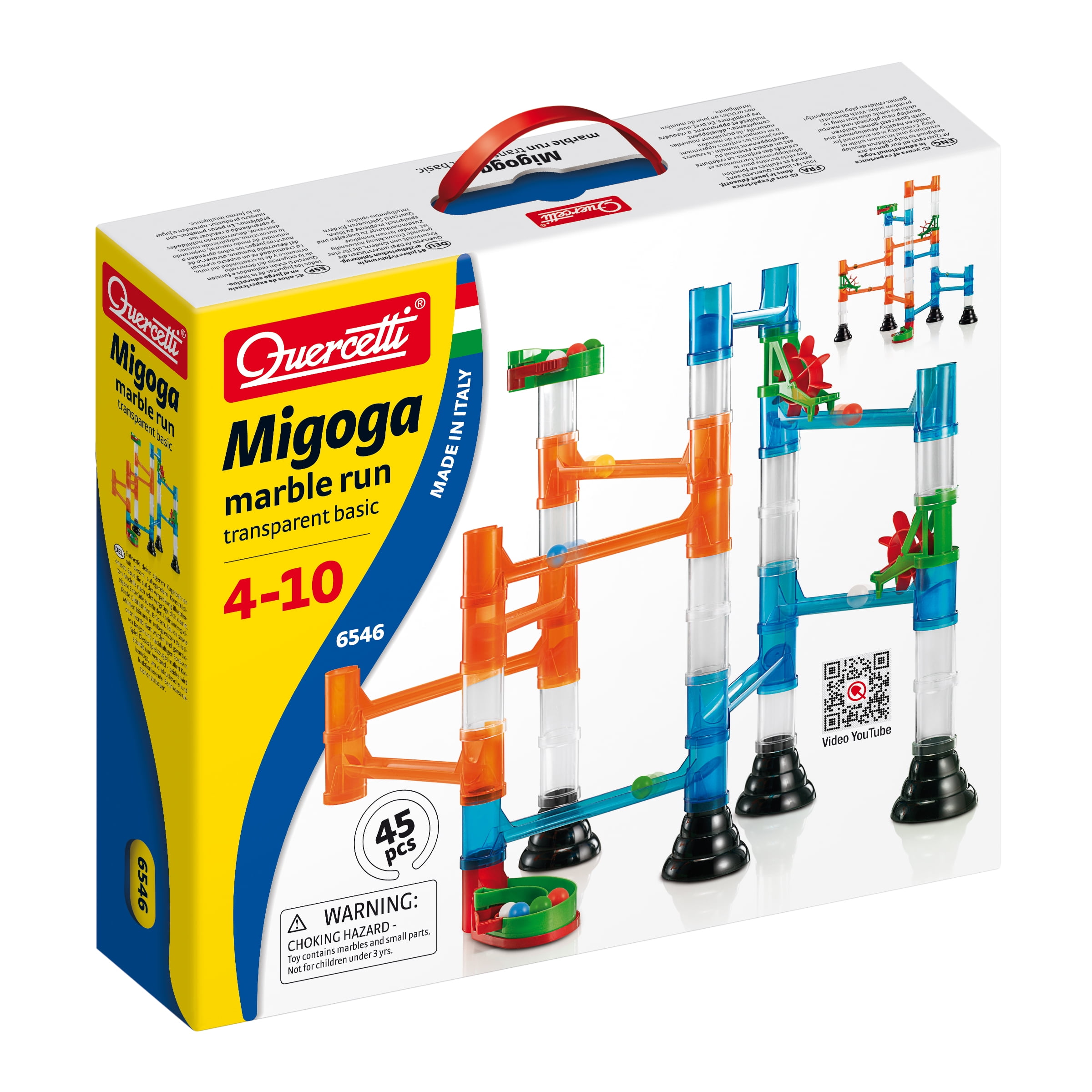 Quercetti Migoga Transparent Marble Run Basic construction set
