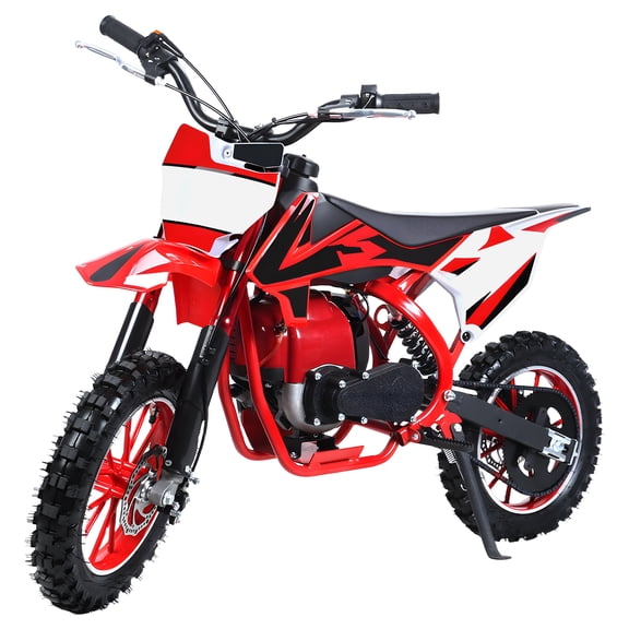 Queroig 49cc 4-Stroke Kids Dirt Bike, Gas Power Motocross, Beach Off Road Mini Motorcycle, Children Pocket Motorbike with Disc Brakes