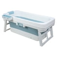 thumbnail image 1 of Queroig 51 inch Foldable Bathtub, Portable Bathtub for Adult, Large Collapsible Tub with Flip-up Handle, Freestanding Surround Collapsible Bathtub, No Lid, Hot Bath, Ice Bath, 1 of 8