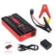 thumbnail image 1 of Queroig Car Jump Starter, 49800mAh Portable Charger Power Bank, Auto 12V Auto Battery Booster Pack with Smart Clamp Cables, USB Charge, LED Flashlight Jump Box Portable, 1 of 8