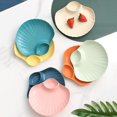 thumbnail image 1 of Queroig Dried Fruit Plate Anti-drop Shell Shape Stackable Unbreakable Exquisite Pack Food Solid Color Food Grade Supplies Cake Pan Household Stuff, 1 of 7