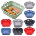 thumbnail image 1 of Queroig Foldable Round/Square Air Fryer Liner Basket 8.5 Inch Air Fryer Silicone Pot Reusable Baking Tray Accessories for 3.6-6.8 QT Oven Microwave, 1 of 7