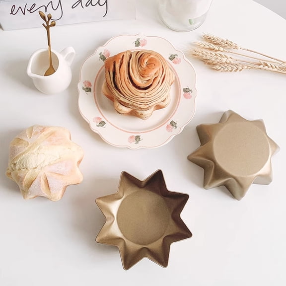 Queroig Non-Stick Mini Pie Plate Tortilla Shell Pans Octagon Star Bread Pan Taco Cake Baking Mold for Pies Muffins Cupcakes