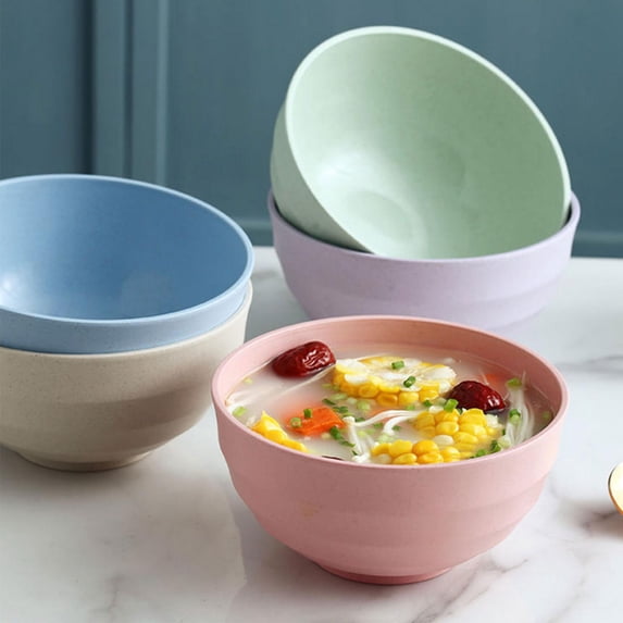 Queroig Rice Bowl Easy to Clean High Capacity Stackable Healthy Ramen Serving Bowl for Dining Room