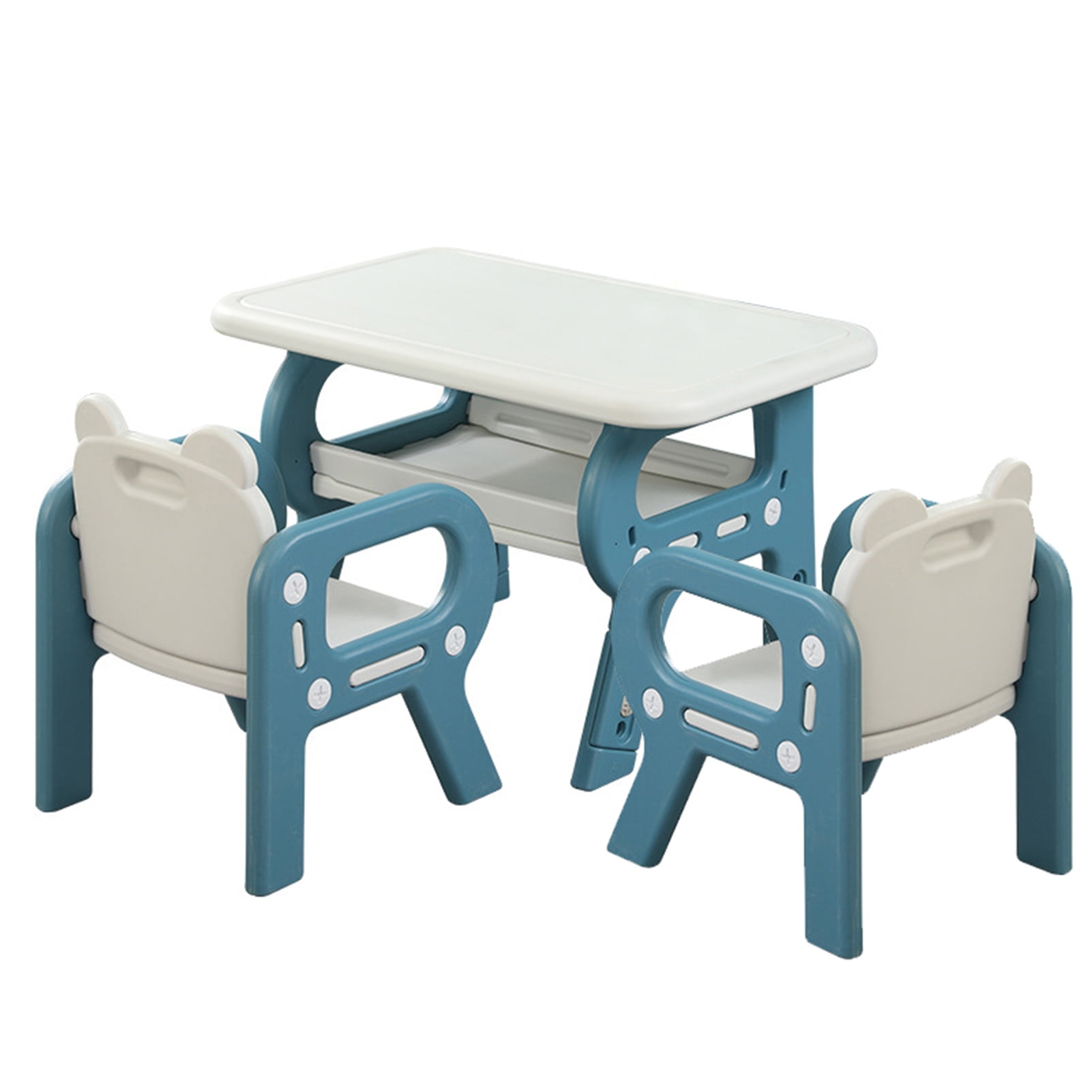 Toddler Table With Storage Kids Table Chairs Set Children