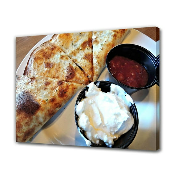 Quesadilla With Soy Cheese Canvas Poster Bedroom Decor Sports Landscape Office Room Decor Gift,Frame-style,08x12inch(20x30cm)