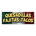 thumbnail image 1 of Quesadillas Fajitas Tacos 24" x 9" Decal | Advertise Your Business | All Weather Can Apply To Any Surface | Mexican Food Restaurant | Made in The USA, 1 of 3