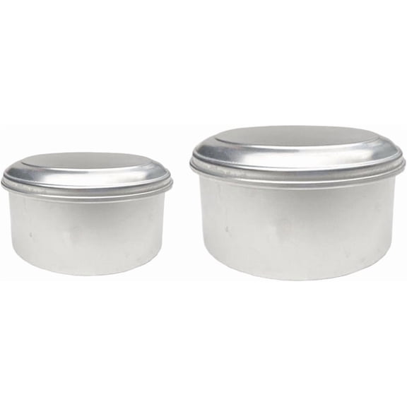Quesillera Venezolana con Tapa Molde: 2-Pack Aluminum Flan Mold with Lid, Flanera Flan Maker for Quesillo, Cheesecake, Caramel Flan & Pudding, Two Sizes (2L & 1.2L)