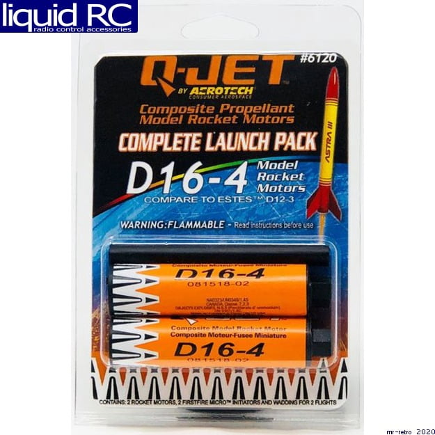 Quest Aerospace Rockets 6120 D16-4 2-Pack Model Rocket Motors - Walmart.com
