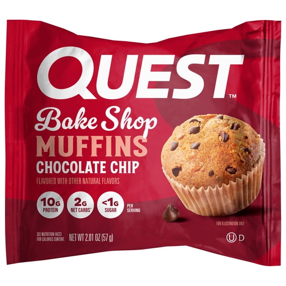 Quest Bake Shop 2.01oz (57g) Chocolate Chip Muffins
