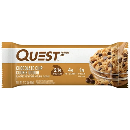 Quest Nutrition Original 21g Protein Bar, Chocolate Chip Cookie Dough Flavor, Single, 1 Count