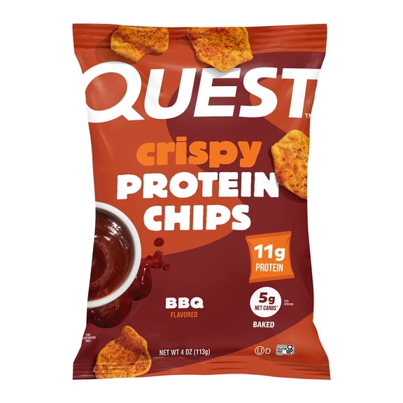 Quest Crispy Protein Chip, BBQ Flavor, 11g of Protein, Single 4oz
