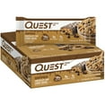 thumbnail image 1 of Quest Dipped Protein Bar, Chocolate Chip Cookie Dough, 18g Protein, Gluten Free, 12 Count, 1 of 11