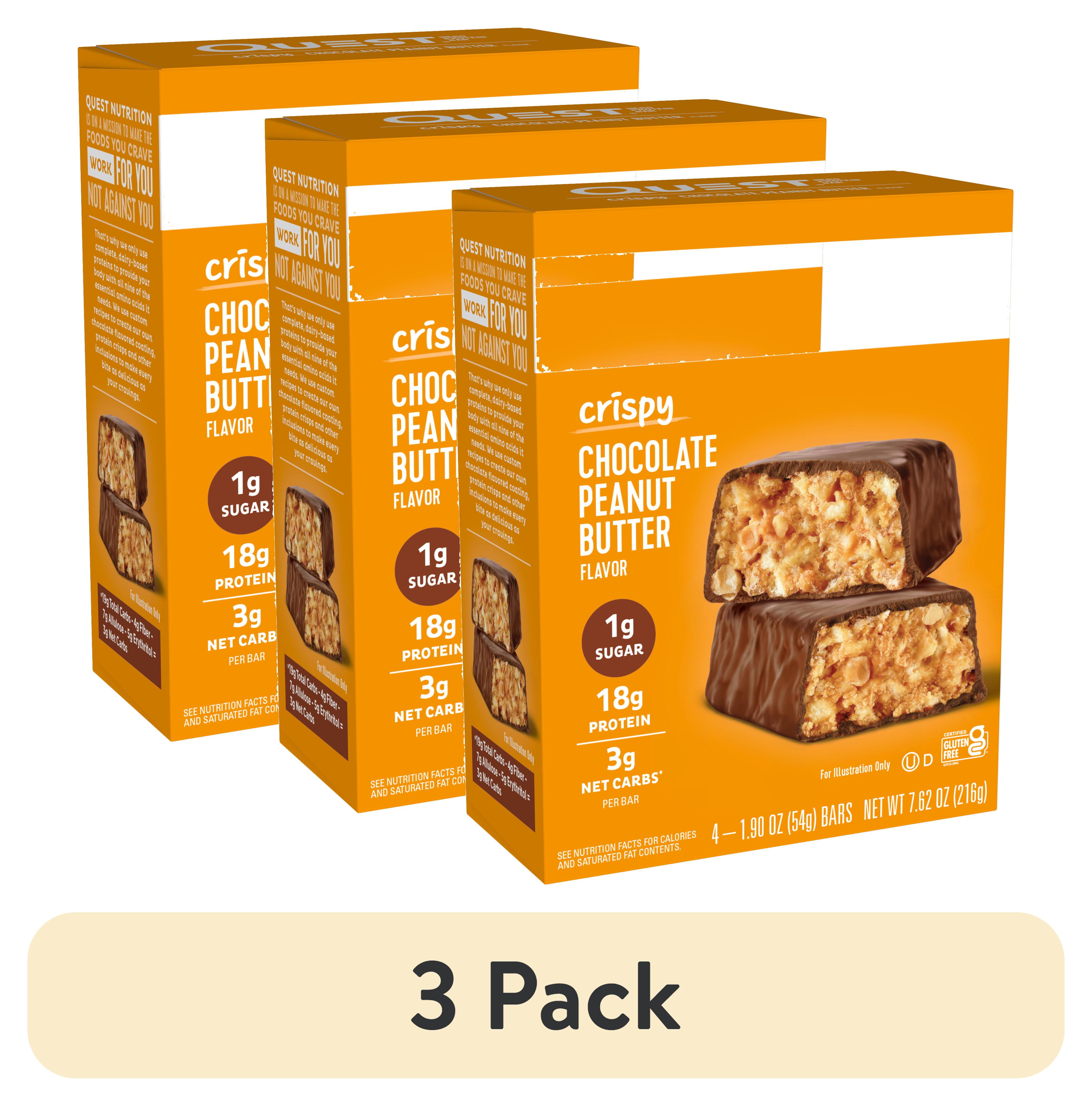 (3 pack) Quest Hero Protein Bars, Low Carb, GlutenFree, Chocolate