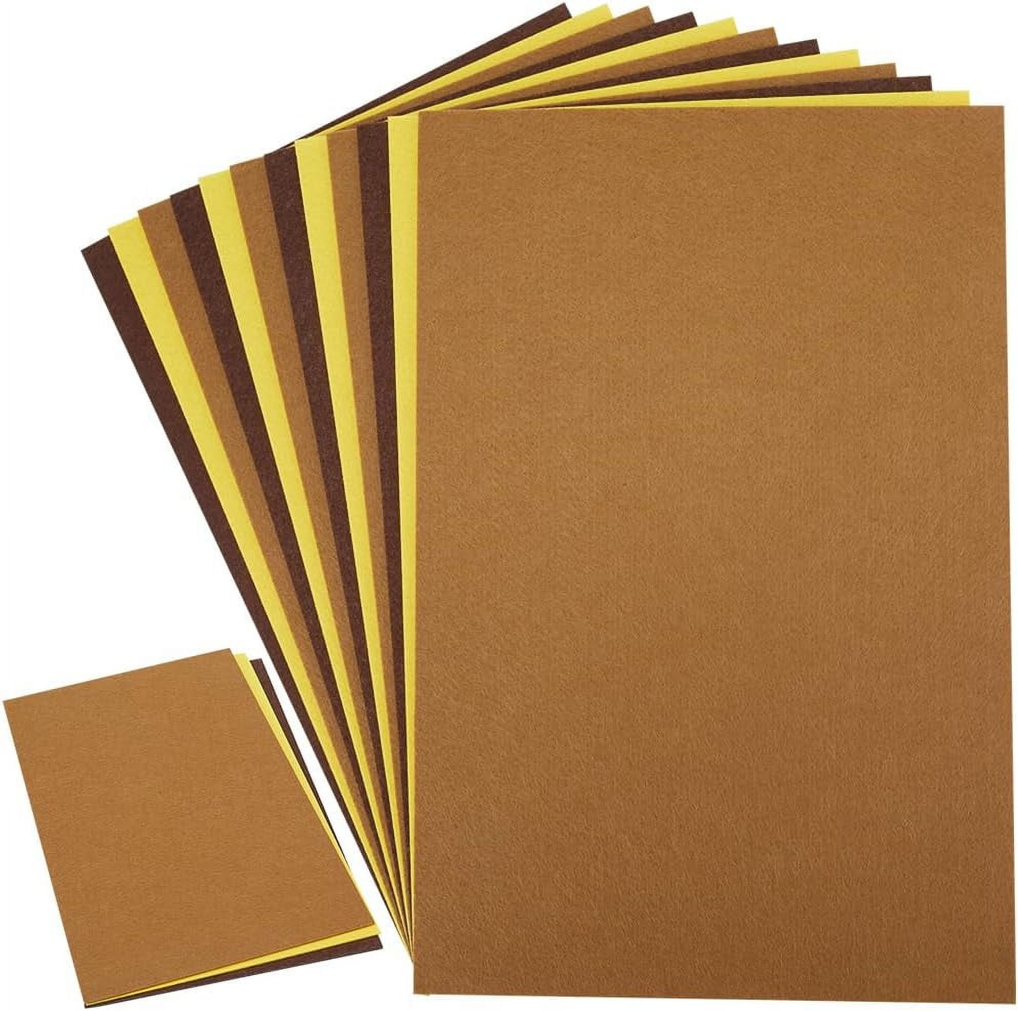 21Pcs Felt Fabric Sheets 12 x 8 inch 2.3mm Thick Non Woven Felt Sheets Yellow Brown Coffee Patchwork Sewing Felt Fabric Rectangle 3 Colors for DIY Sewing Crafts Handicraft Projects