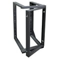 thumbnail image 1 of Quest Manufacturing Co. Swing-Out Open Frame Wall Rack, 25U, Black, 1 of 1