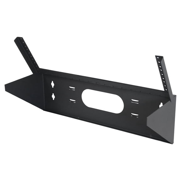 Quest Manufacturing Hinged Vertical Wall Mount Bracket, 3U, 19" x 7"D, Black