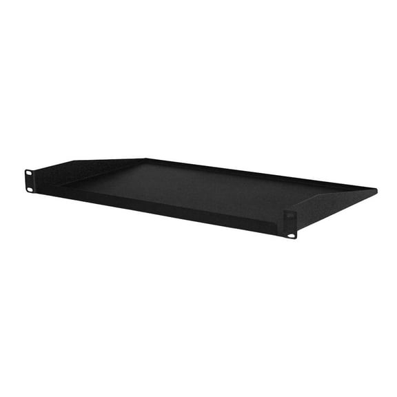 Quest Manufacturing Rack Mount Single-Sided Non-Vented Cantilever Shelf, 1U, 19" x 7"D, Black