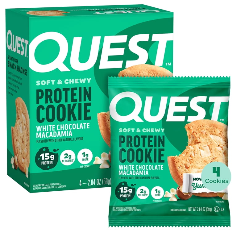 Quest Nutrition White Chocolate Macadamia Cookies with 15g Protein