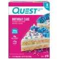 thumbnail image 1 of Quest Nutrition Birthday Cake Protein Bar, High Protein, Gluten Free, 8 Count, 1 of 9
