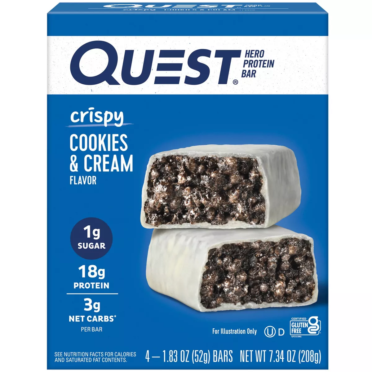 Quest Nutrition Hero Protein Bar - Crispy Cookies & Cream - Walmart.com