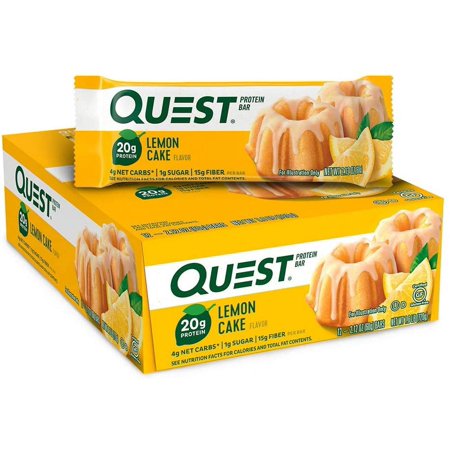 Quest Nutrition Protein Bar, Lemon Cake, 12 Count