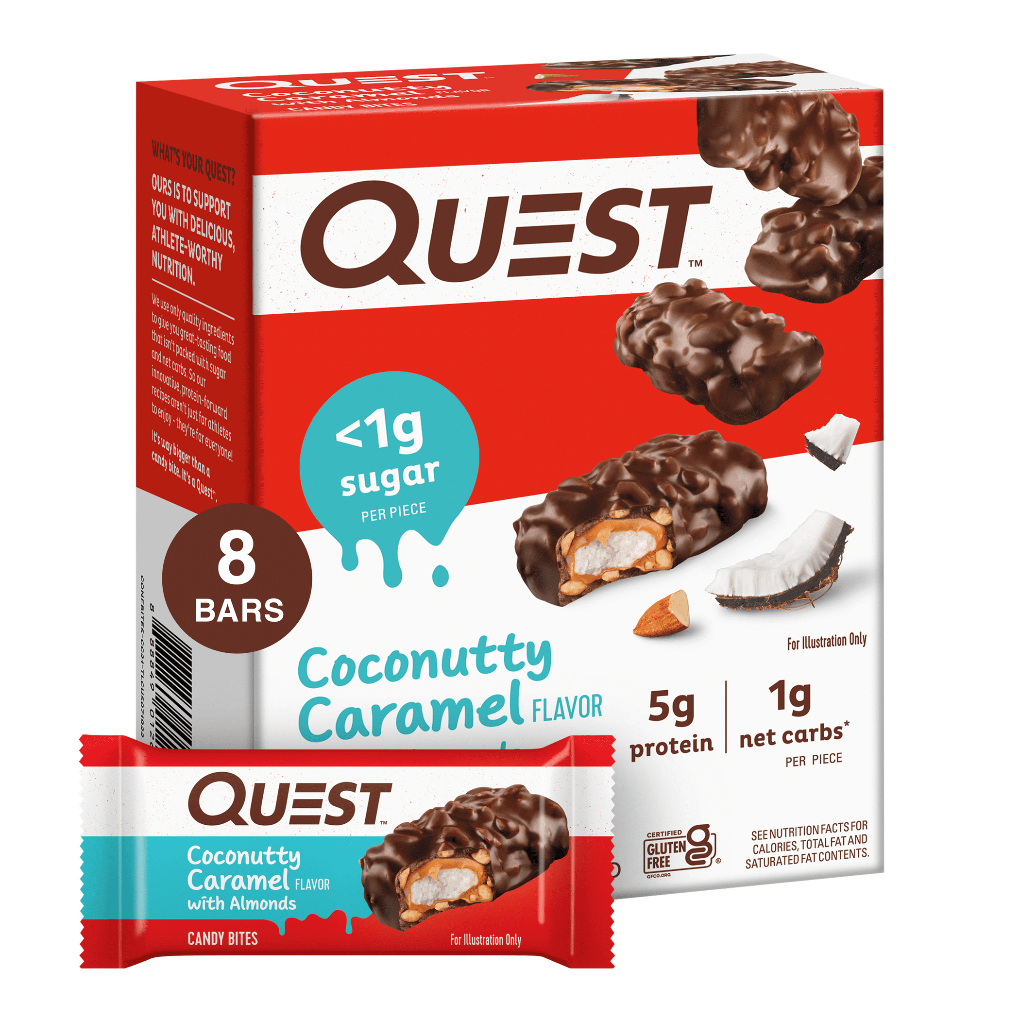 Quest Nutrition Protein Candy Bites, GlutenFree, Low Carb, Coconutty