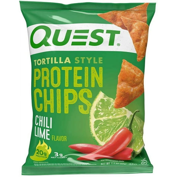 Quest Nutrition Tortilla Style Protein Chips, Chili Lime (12 Count)