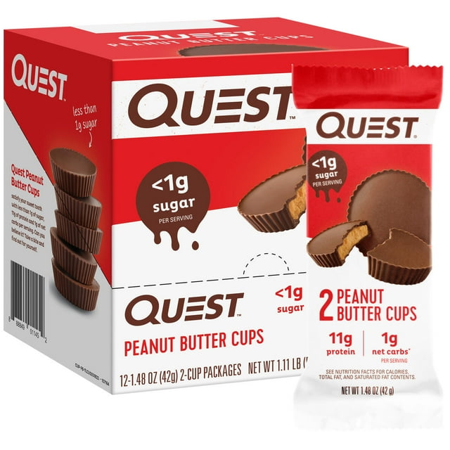 Quest Peanut Butter Cups, High Protein, Low Carb, Gluten Free, Keto Friendly, 12 Count