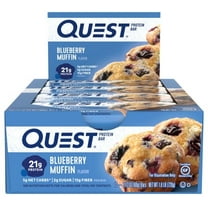Quest Protein Bar, 20g Protein, Blueberry Muffin, Gluten Free, 12 Count