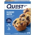 thumbnail interactive-video image 1 of Quest Protein Bar, Blueberry Muffin Flavor, 21g of Protein, Gluten Free, 4 Count, 1 of 4