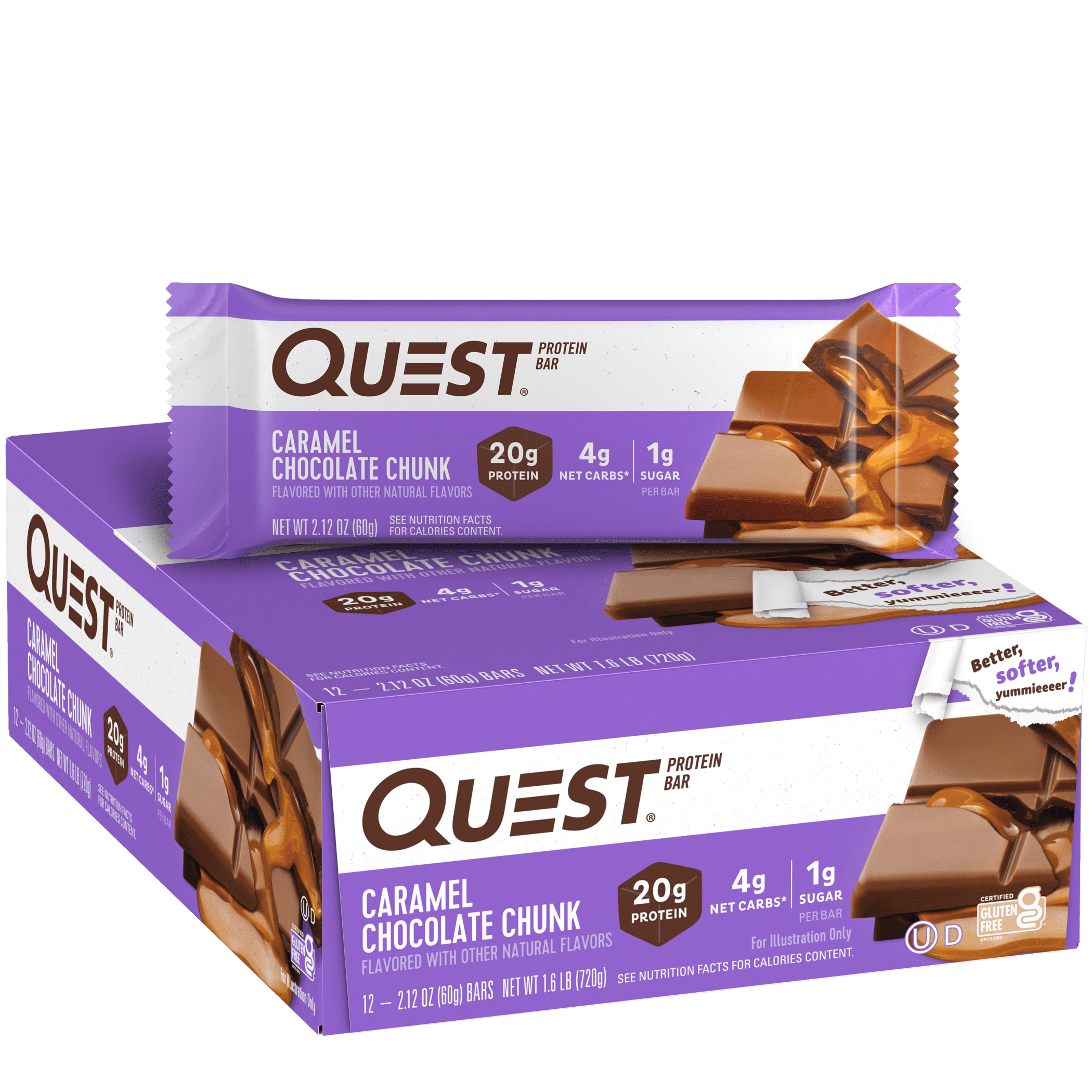 Quest Protein Bar Caramel Chocolate Chunk (12 Bars)