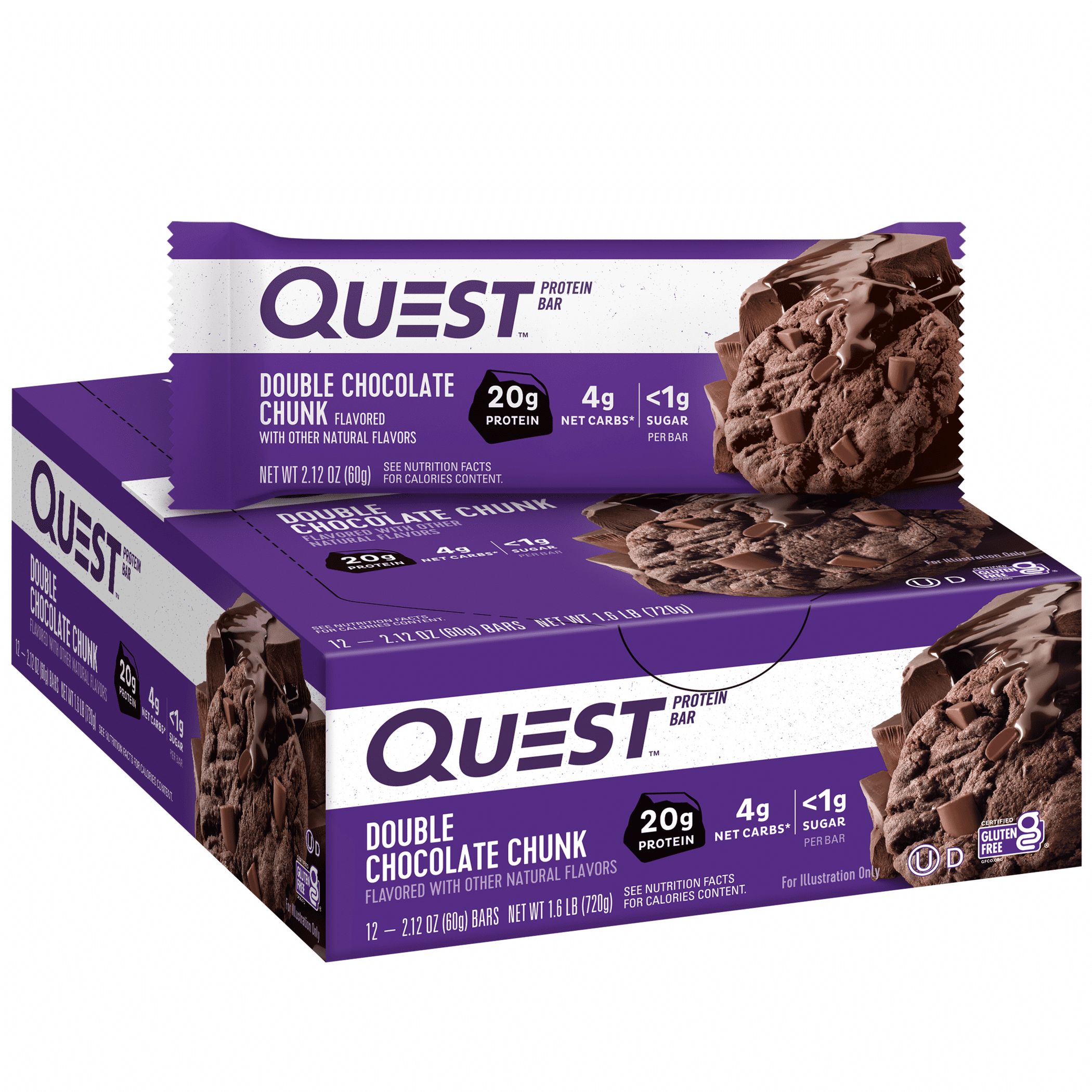 Quest Protein Bar Double Chocolate Chunk (12 Bars)