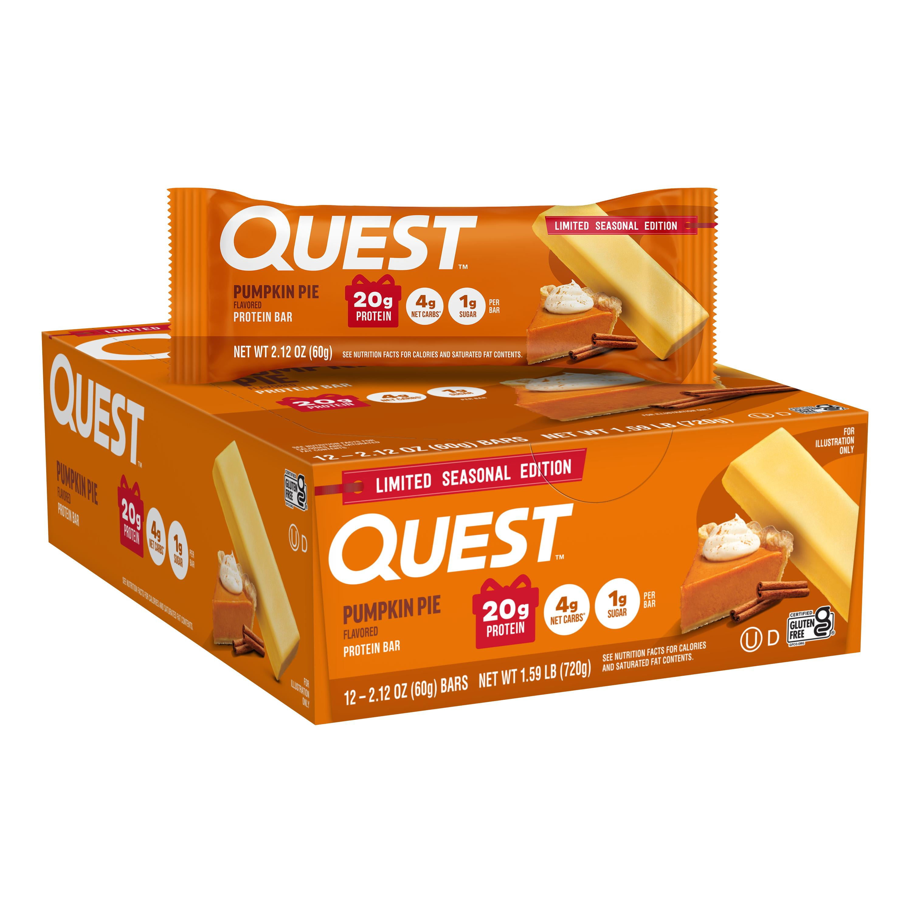 Quest Protein Bar, Pumpkin Pie Flavor, 20g of Protein, 1 Count