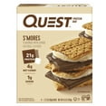 thumbnail image 1 of Quest Protein Bar, Smores, 20g Protein, Gluten Free, 4 Ct (Pack of 2), 1 of 1