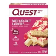 Quest Protein Bar, White Chocolate Raspberry, 20g Protein, Gluten Free, 4 Ct Pack of 2