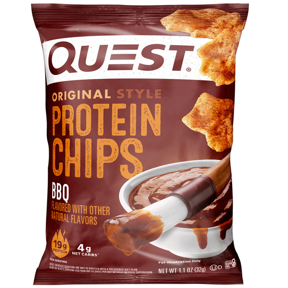 Quest Protein Chips, BBQ, 21g Protein, 1.1 Oz, Single