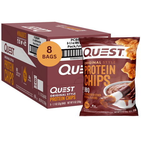 Quest Protein Chips, BBQ Flavored, High Protein, Low Carb, 8 Count