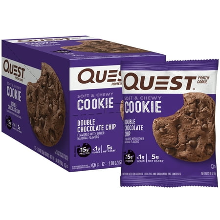 Quest Protein Cookie, Double Chocolate Chip, 15g Protein, 12 Ct