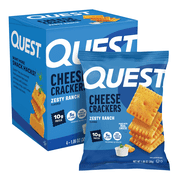 Quest Protein Crackers, Zesty Ranch Flavored, Cheesy Protein Crackers,10g of Protein, 4 Count